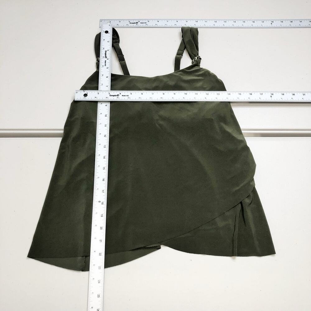 Miraclesuit Sz 8 Green Razzle Dazzle Tankini Top Swimsuit Underwire Slimming - Picture 4 of 11